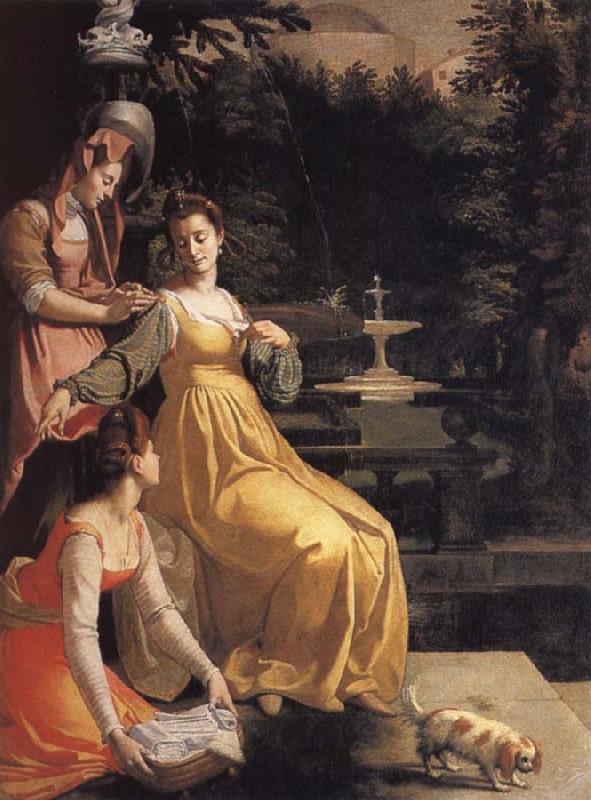 Jacopo da Empoli Susanna bathing oil painting picture